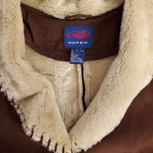 Roper Brown Coat XL with Cream Shearling - Picture 4 of 13